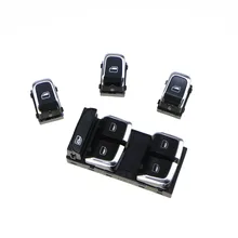Qty 4 Chrome Driver Master Switch + Window Lifter Button Switches For VW A4 S4 B8 Q5 8K0959851D 8KD 959 851A 4GD959855 8KD959855