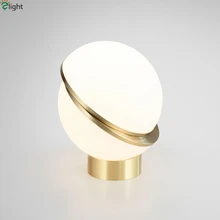 Новые поступления, мини-Настольная Светодиодная лампа Lee Broom Noridc, минимализм, круглая луна, латунная Светодиодная настольная лампа для чтения