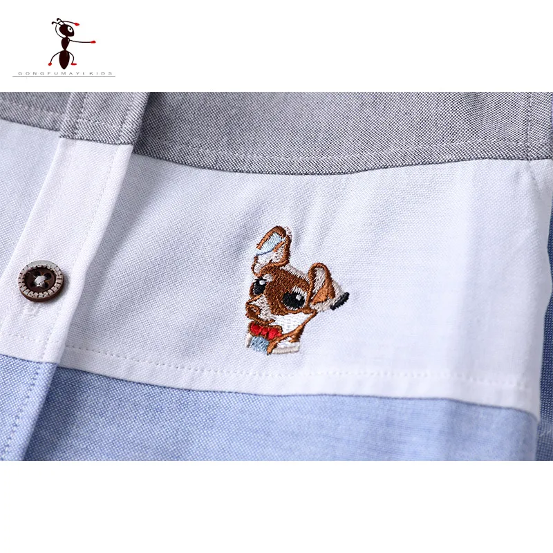 Kung Fu Ant/Новинка г.; одежда с короткими рукавами для мальчиков; одежда для студентов; летние модные классические блузки для мальчиков; K3052