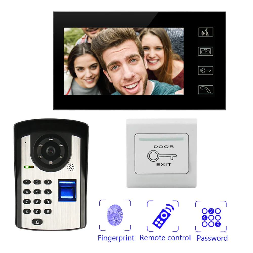 Free Shipping Intercom Video Doorbell Fingerprint Password Remote