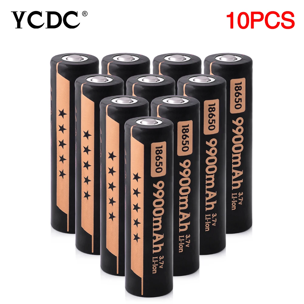 Игрушечный сотовый Перезаряжаемые 18650 Емкость 9900mAh 3 7 V литий ионный аккумулятор