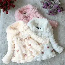 Baby Kids Girls Faux Fur Fleece Party Coat Winter Warm Jacket Xmas Snowsuit 3 Colors