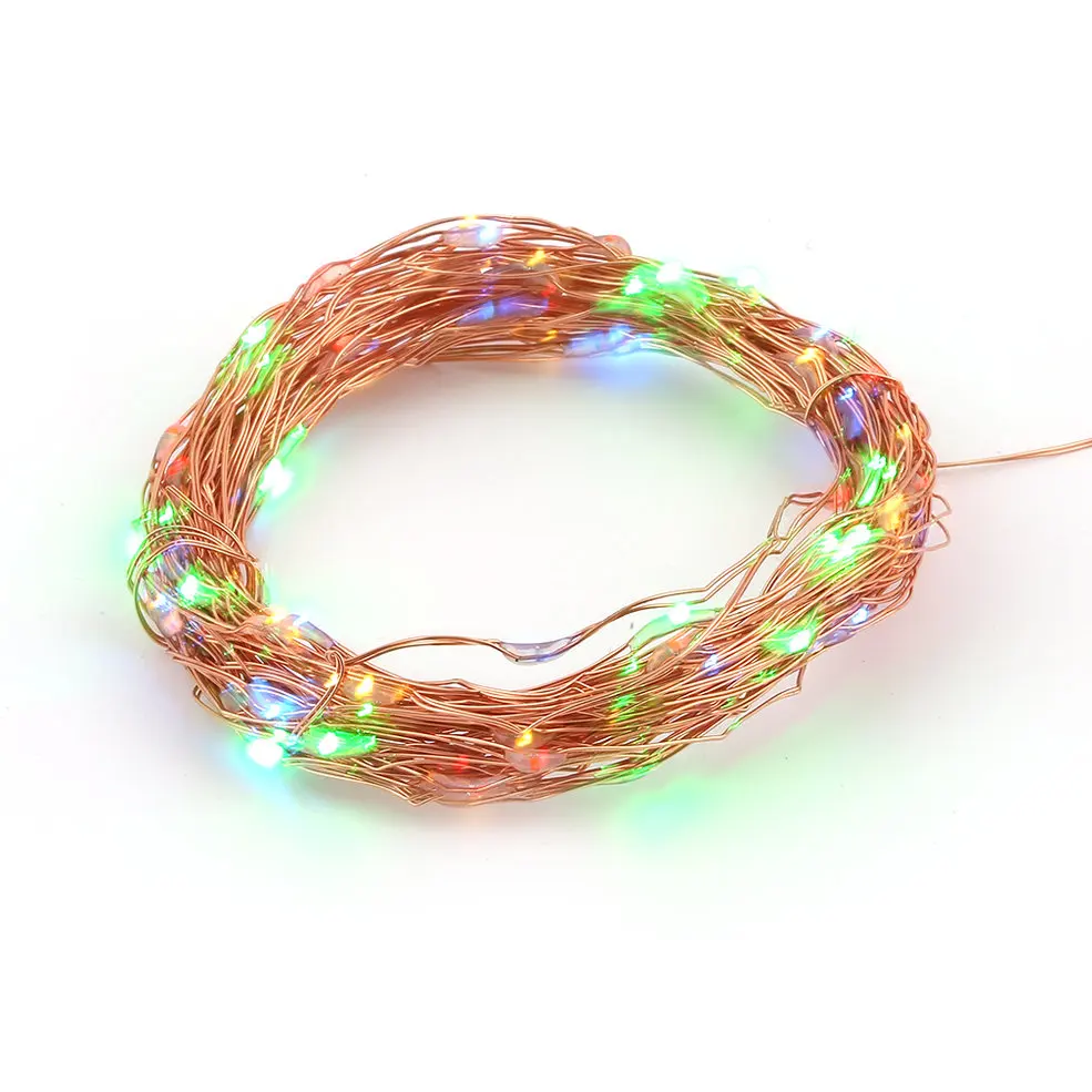 

5 PCS Solar Powered Color light 10M 100LED Copper Wire Outdoor String Fairy Light