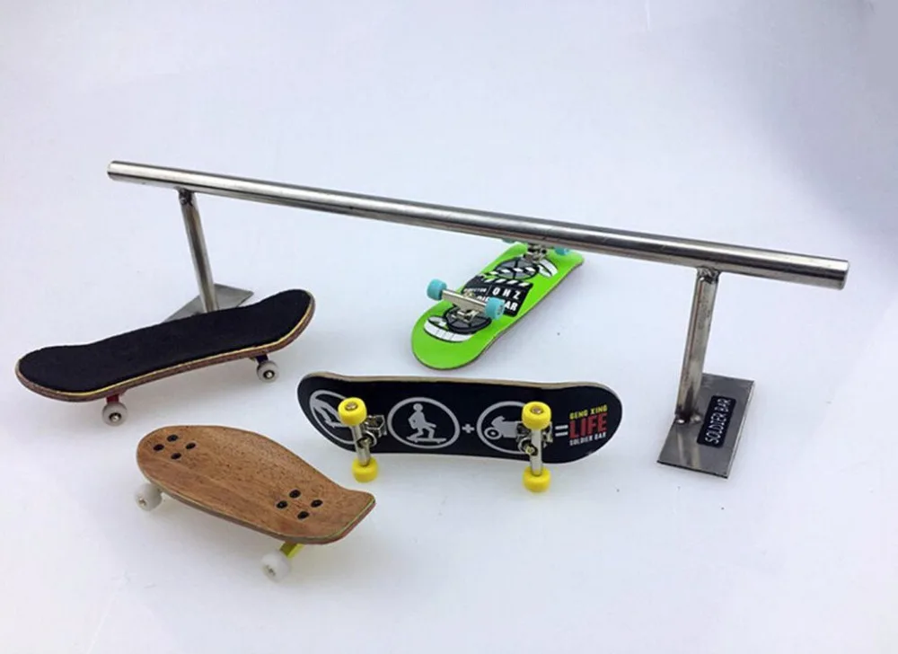 Handmade Straight Stainless Fingerboard Rail Round Rail skateboard stents 