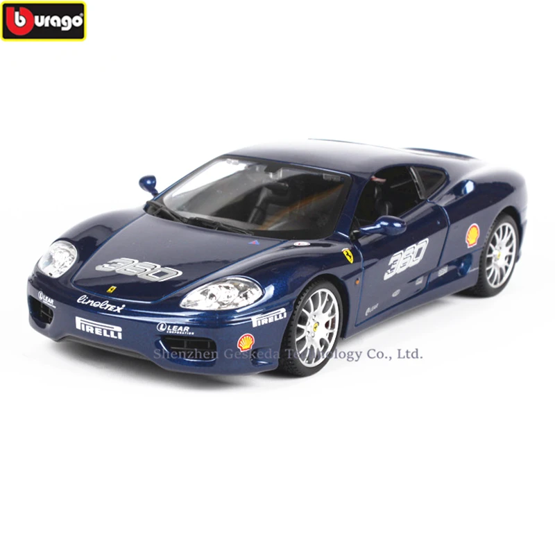 

Bburago 1:24 Ferrari 360 ChALLENGR Racing authorized simulation alloy car model crafts decoration collection toy tools