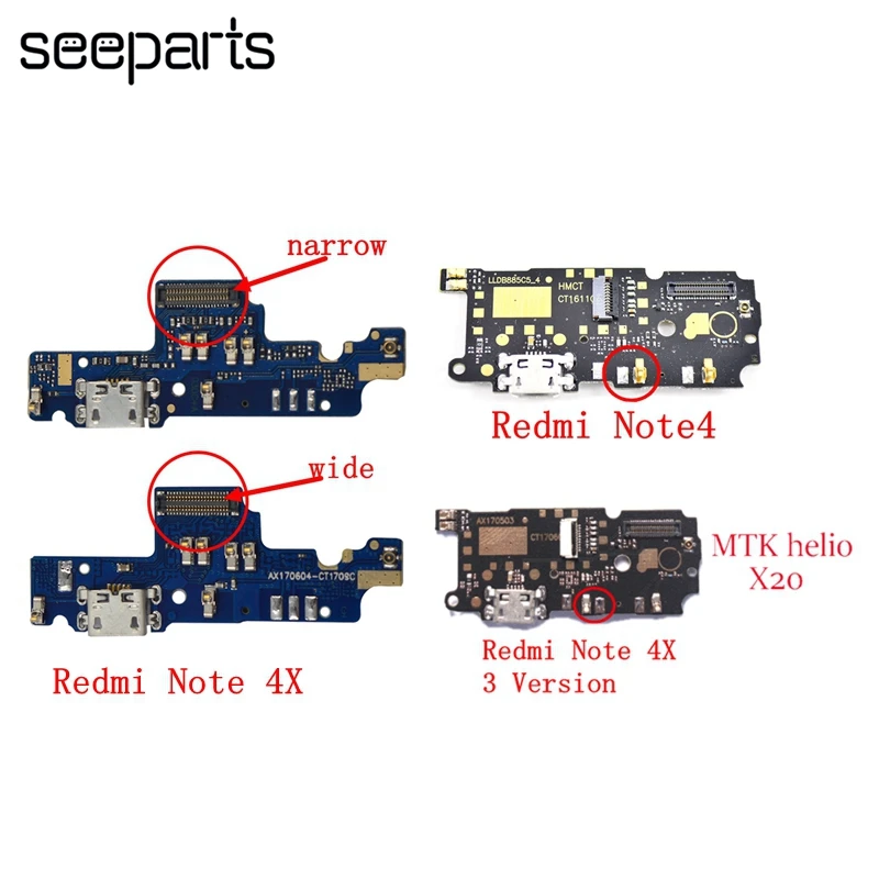 Redmi Note 4x Port Usb Chargeur Prise De Quai Connecteur Cable Flexible Note4 Pour 5 5 Xiaomi Redmi Note 4 Remplacement De La Carte De Port De Charge Aliexpress