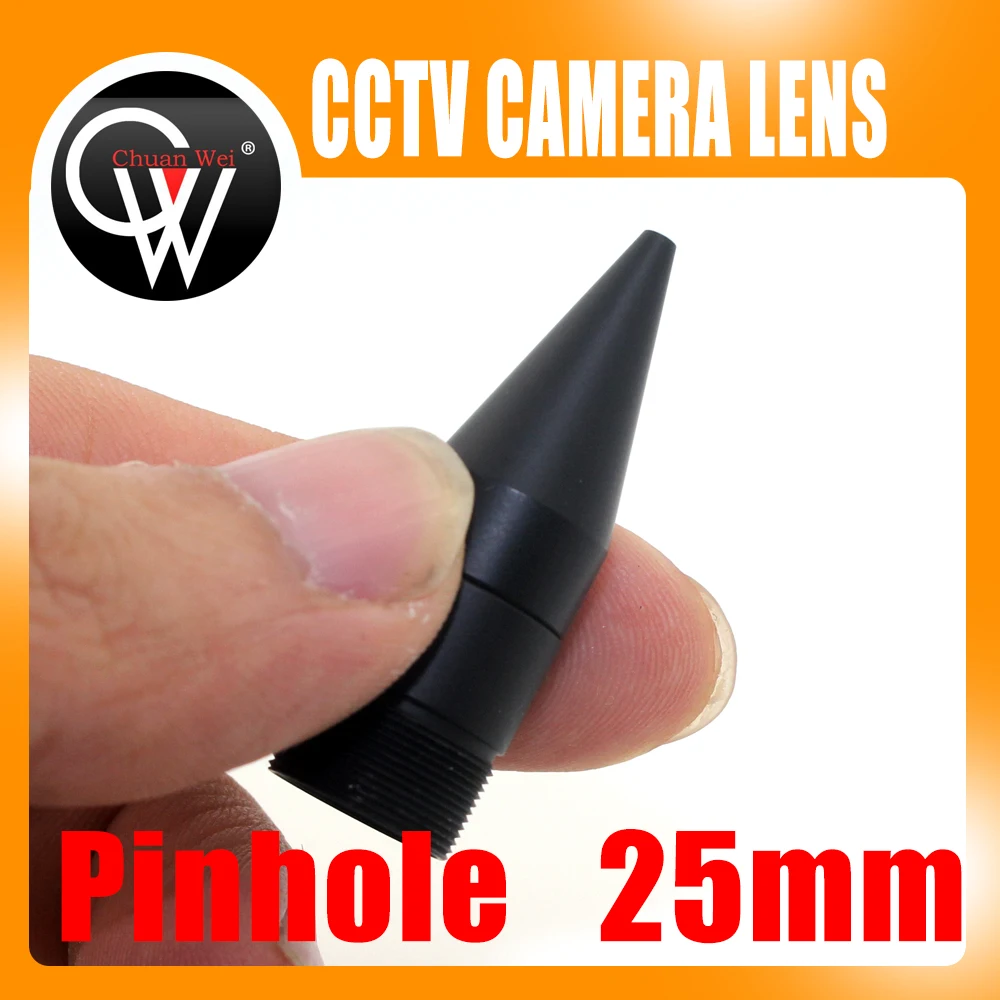 New Metal 25mm lens 1/3 Tip cone Metal CCTV lens M12 cone micro lens for cctv security camera