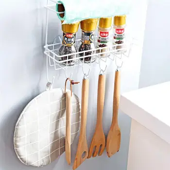 

Fridge Side Storage Rack Multi-functional Wire Rack Six Tier Organizing Rack for Refrigerator(White)