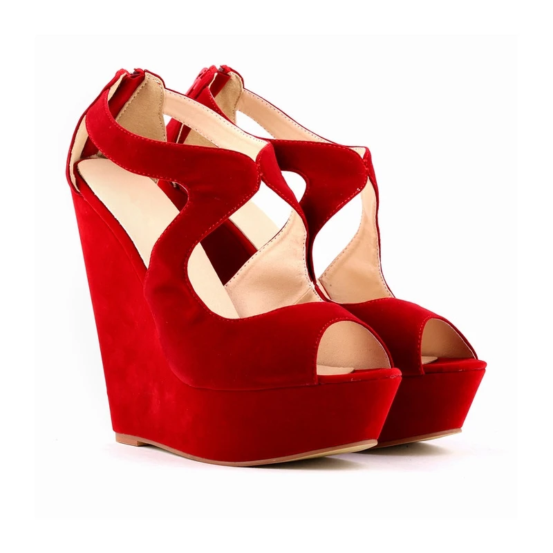 

Sexy Open Toe Ladies Cross Straps Sandals Designer Pumps New Spring Autumn Wedges Heel Woman Lady Fashion Comfortable Shoes A044