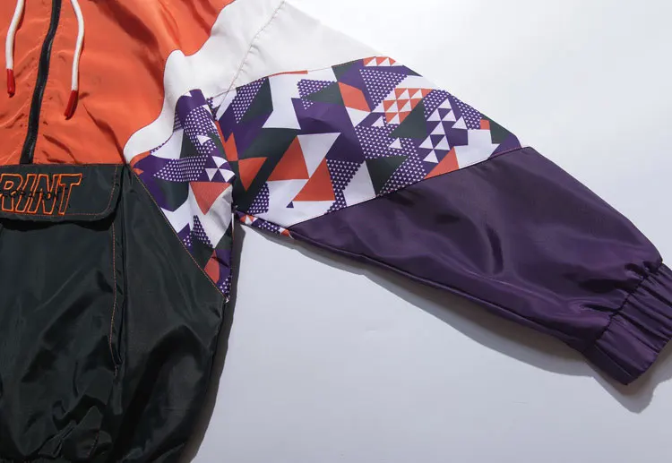 Color Block Patchwork Hooded Jackets 5