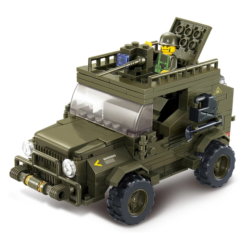 Building Block Sets Compatible with lego military Army jeep 3D ...