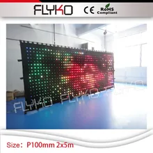 Низкая стоимость 7ft x 17ft огнеупорный сценический видео экран P10cm Свадебный церковный сценический Декор