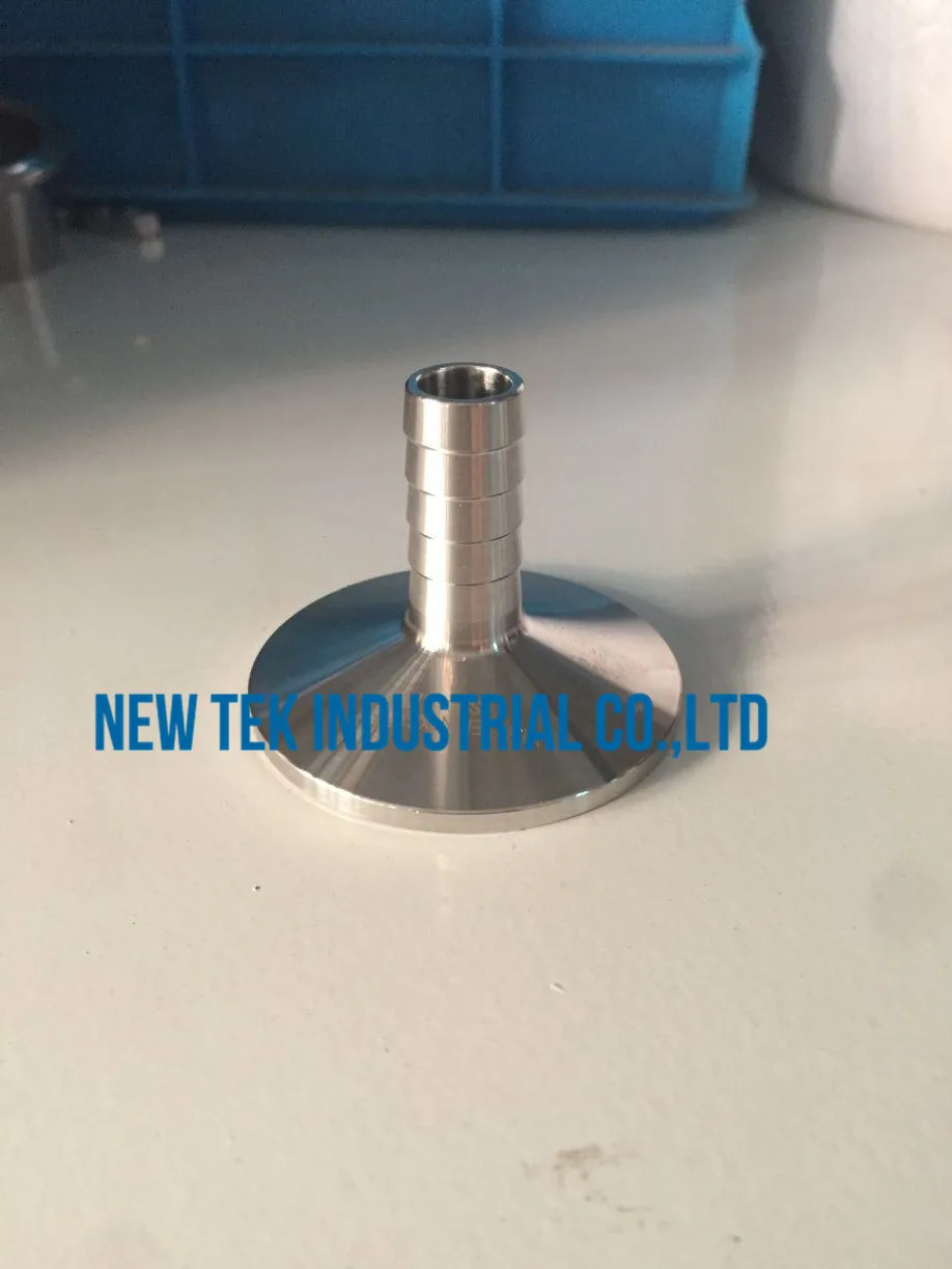 Sanitary 1/2 in. Rubber Hose Barb X 1.5 in.Tri Clamp Tri clamp Hose