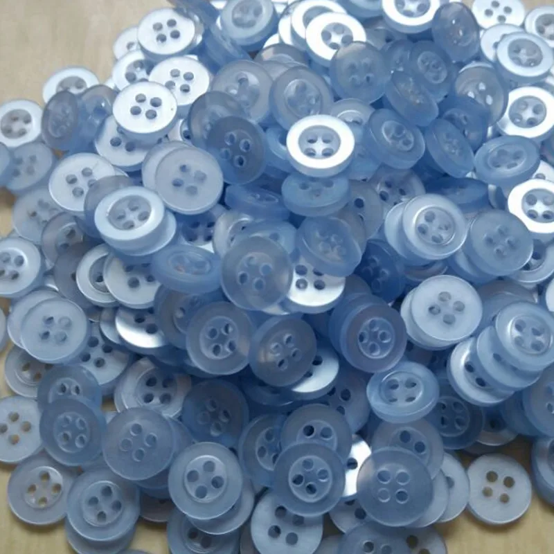 20 x Botones de Plástico Transparente 10mm grueso Cuadrado-B4011