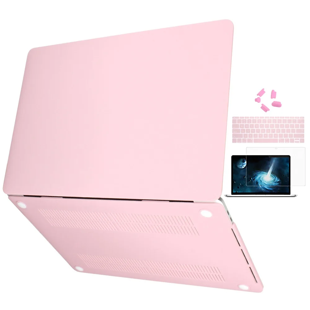 Чехол для ноутбука apple Macbook Air Pro retina 11 12 13 15 16 матовый чехол для macbook Air Pro Touch Bar ID Чехол для клавиатуры - Цвет: Solid Pink