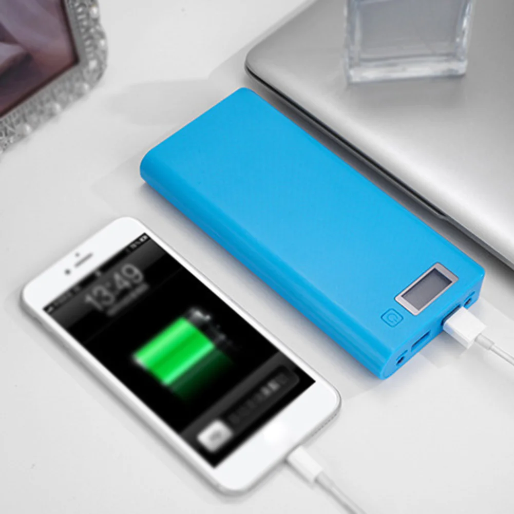 Планшет Зарядное устройство Мобильная лампа Пластик зарядки Dual USB переносной ЖК
