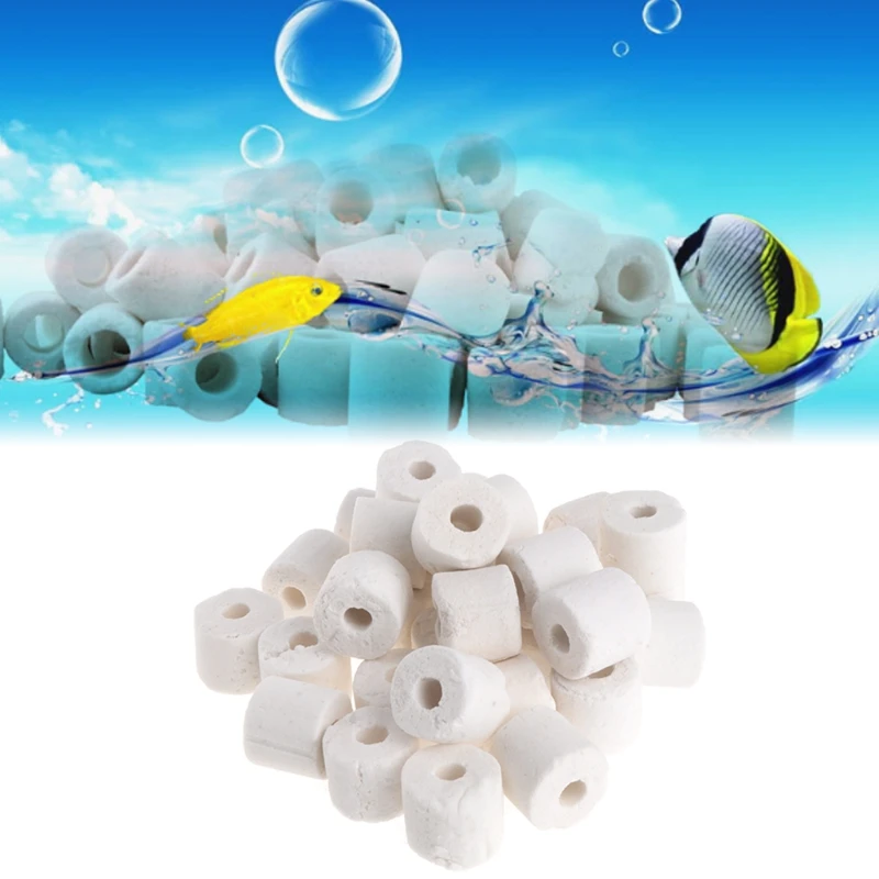 Aquarium Ceramic Rings Media Biological Bacteria Fish Tank Pond Filter