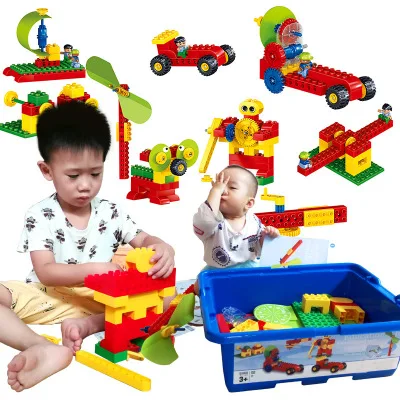 

102pcs Large particles Numbers Train Building Blocks Bricks Educational Baby City Toys Compatible With Legoings Duplo