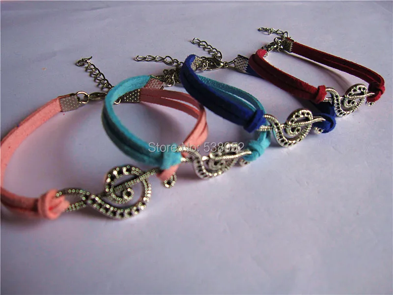 

20cs/lot(mix color) musical note Anchor rudder infinite cat horse Hippocampal monkey Elephant Animal Series bracelet whosale