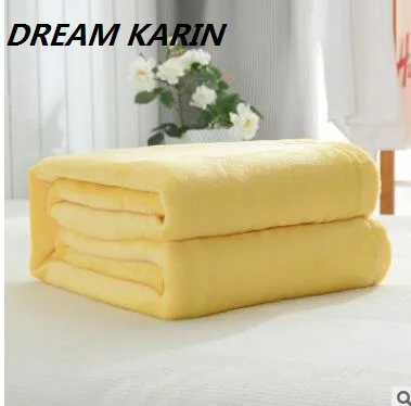 

DREAM KARIN 2018 pure color children's blanket farai velvet coral velvet adult yoga casual shawl blanket gift blanket