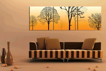 

3 pieces abstract tree landscape print painting cheap modern wall pictures for sale unframed wholesale and dropship is welcomed