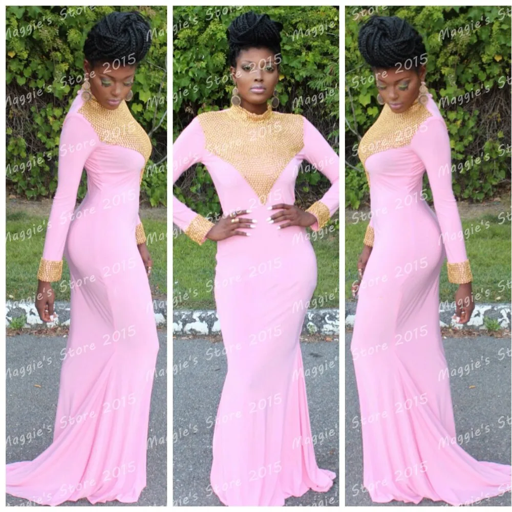 Light Pink Long Prom Dresses