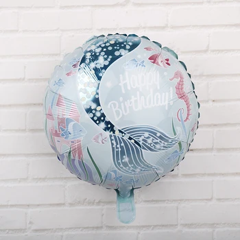 

Ocean Animal Happy Birthday Foil Balloons 20pcs 18inch Round Helium Globos Sea Fish Theme Birthday Party Supplies Baloons Toy