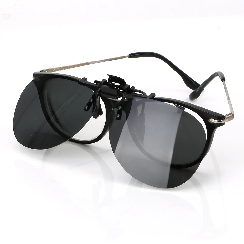 LEEPEE Clip On Sunglasses Anti-UVA UVB Car Driving Night Vision Lens For Men Women Polarized Sun Glasses Driver Goggles