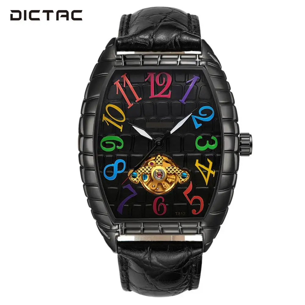 

Barrel Shape Automatic Mechanical Watch Wrist Watch Multifunctional Accessories Men'S Watch Casual Valentine'S Day Fashion Gift