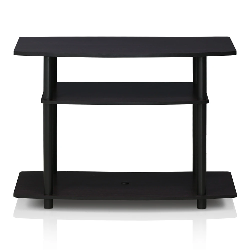 Turn-N-Tube No Tools 3-Tier TV Stands, Dark Walnut