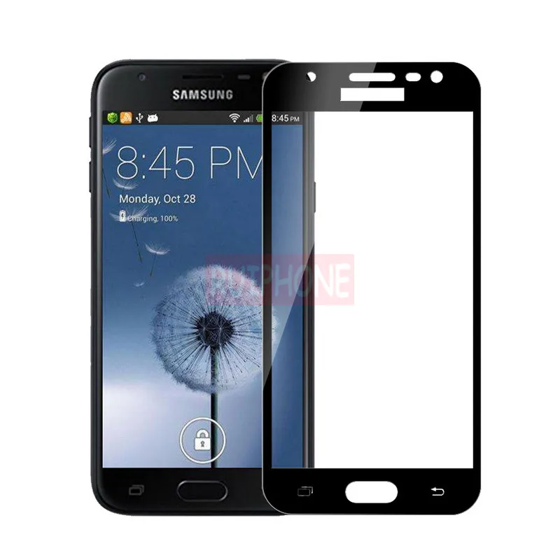 Закаленное стекло с покрытием всего экрана для Samsung Galaxy J3 J5 J7 2017 2016 A3 A5 on J2 Prime