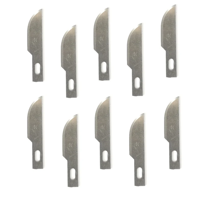 10 Pcs Pack 10 Razor Edge Sharp Hobby Knife Blades for Wood Carving