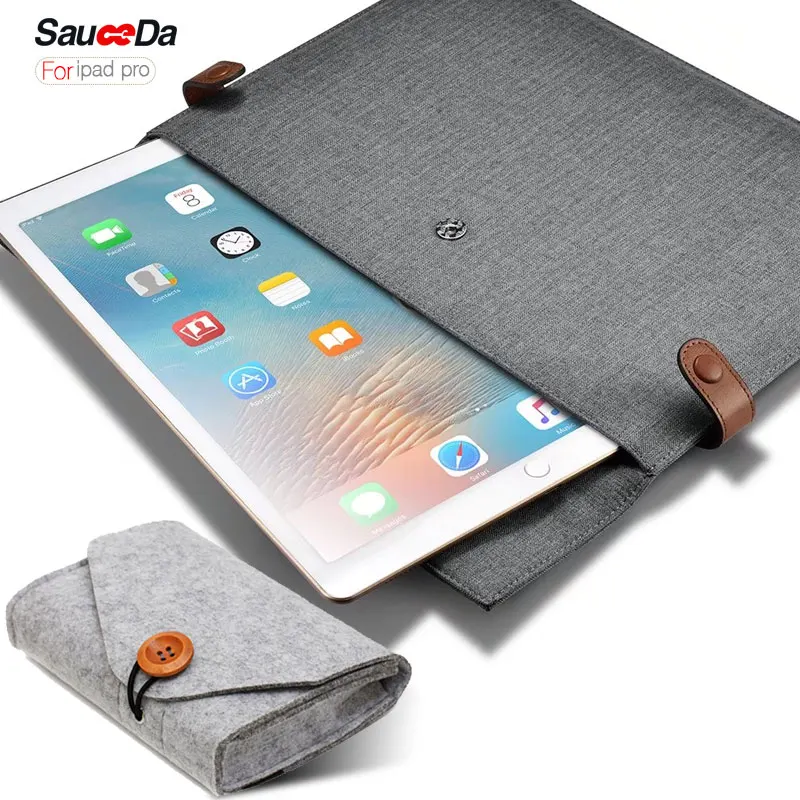 sauceda laptop sleeve For ipad pro 12.9 inch cover Genuine Leather Case