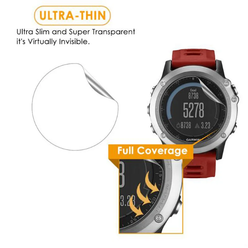 2 шт. Мягкий ТПУ Прозрачная защитная пленка для Garmin Fenix 3/Fenix3 HR SmartWatch дисплей полный