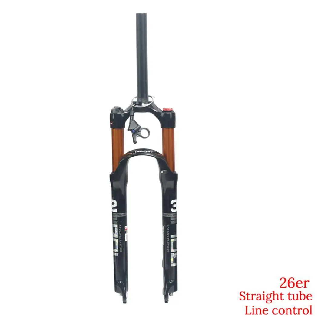 

Sturdy Durable Bicycle Front Fork Mountain Bike Air 100mm Suspension Front Fork Silver, Black