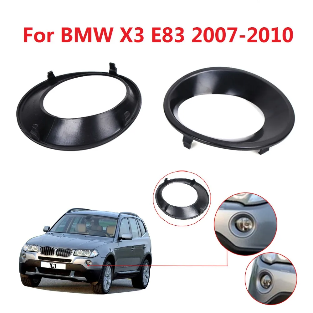 

Fog Driving Light Primed Grill Trims Covers For BMW X3 E83 LCI 2007 2008 2009 2010 Circle Fence Molding Fog Lights Accessories /