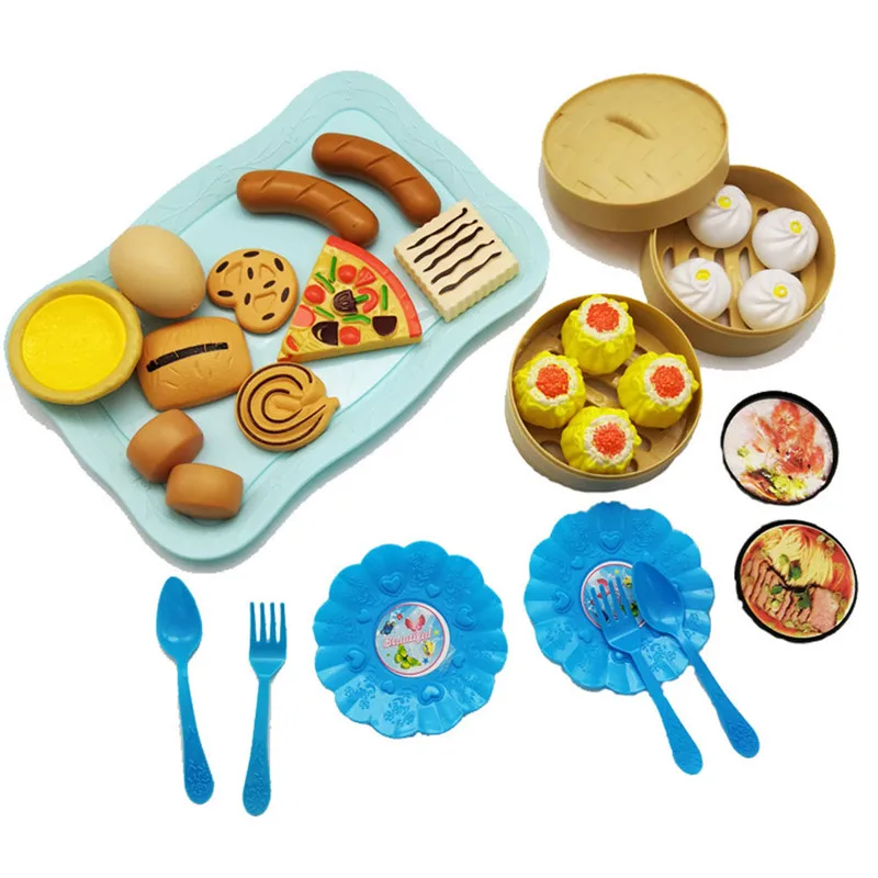 

Baby Pretend Play Kitchen Toys Plastic Children Educational Cutting Fruits Vegetables Baskets Cooking Food Toy For Kids