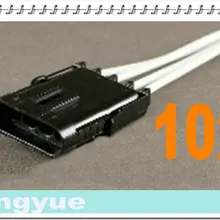 Longyue 10 шт. 4-Way плоский мужской комнектор свинья хвост Погодный пакет провода ремни 25 см провода