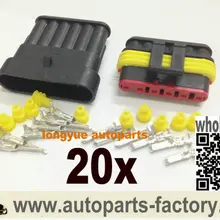 Longyue 6 способ булавки 20 комплект modo impermeabile filo elettrico connecttore