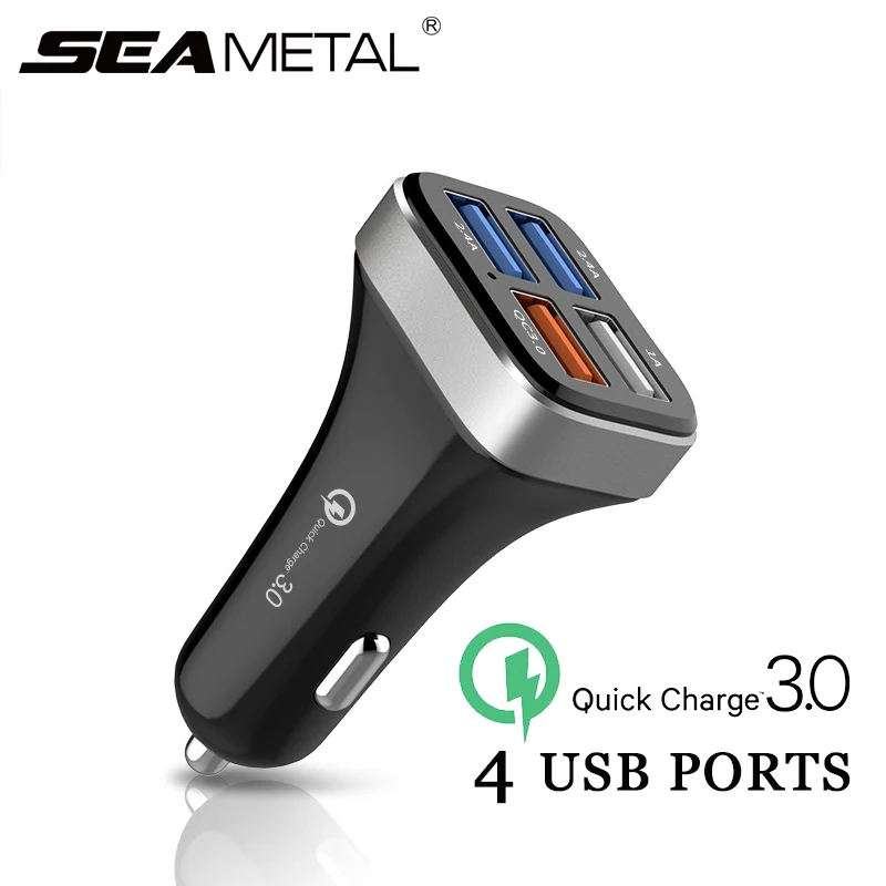 QC3.0 автомобильное зарядное устройство для прикуривателя 4 USB порта автомобильный