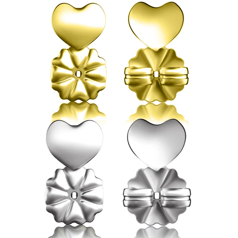 

Fashion S925 Sterling Silver Earring Backs Support Hypoallergenic Instant Earrings Lift Lifters Fits All Post Earrings Backs