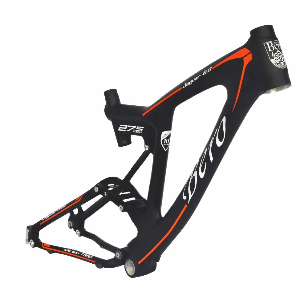 Perfect BEIOU Downhill Dual Suspension 3K Carbon Mountain Bike Frame DW-LINK 27.5-Inch Matte Black Unibody MTB FMB022A18Y 0