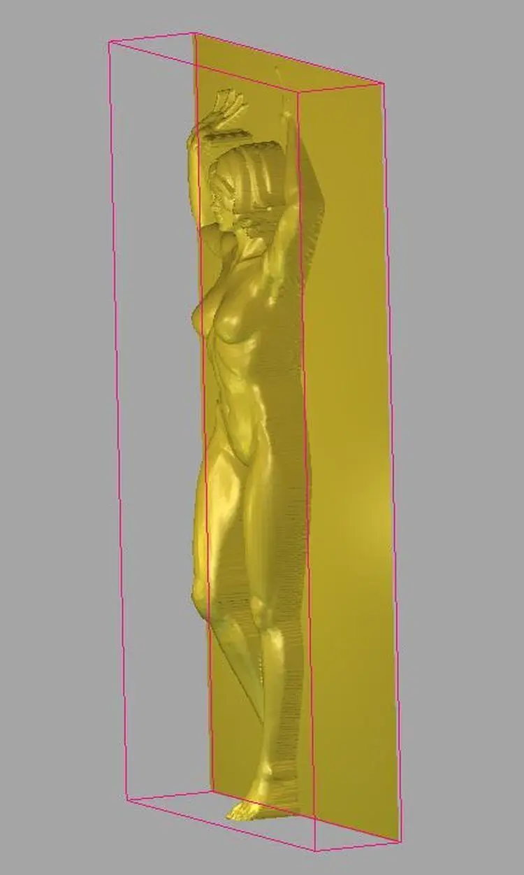 3d модель рельеф для ЧПУ в формате STL file Naked Maid с руками|3d model relief|3d relief modelfor cnc |