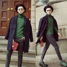 mens winter wool coat Fashion 2017 men s clothing male medium long plus cotton wool coat