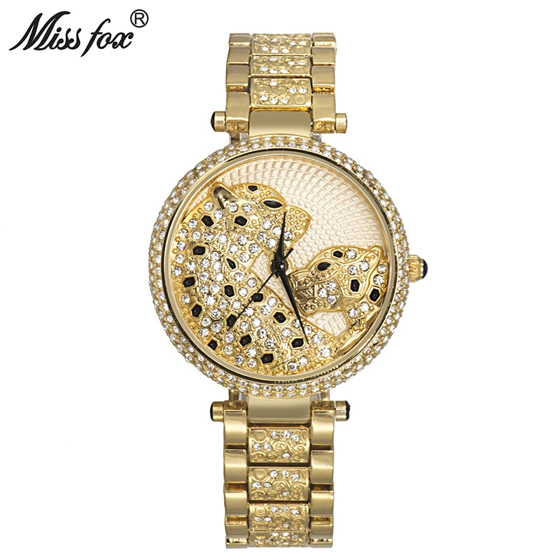

Miss Fox Leopard Female Gold Watches Waterproof Carter Couple Watches For Lover's Luxury Brand Chinese Cloud Women Quartz Watch
