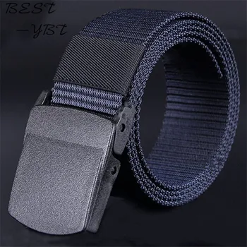 

2018 Newly Design Men Women Wide Canvas Wasit Belt with Plastic Automatic Buckle