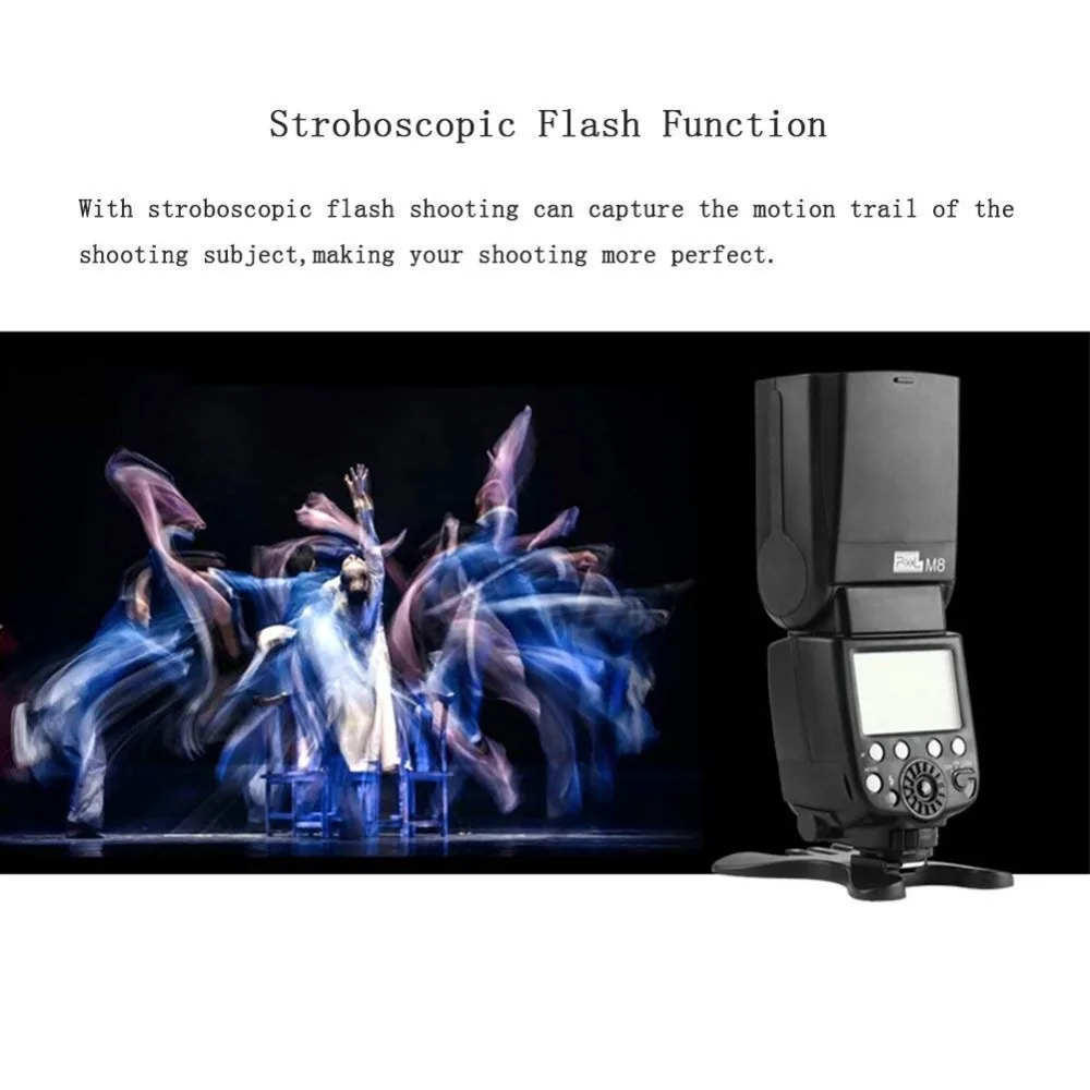 PIXEL M8 Беспроводная вспышка для камеры GN60 с ЖК дисплеем Canon Nikon Sony Pentax Fujifilm Panasonic Olympus