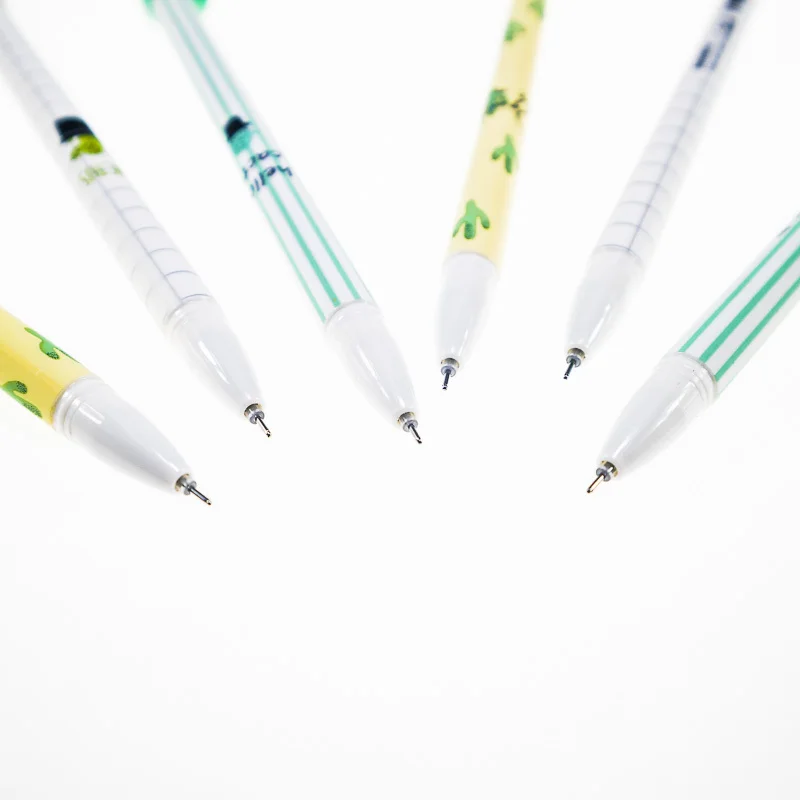 Цветная гелевая ручка с рисунком кактуса DIY Kawaii офисные канцелярские принадлежности и школьные принадлежности гладкое письмо черная ручка с синими чернилами 0,5 мм 1 шт