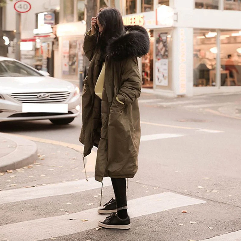 Manteaux De Manteau Vers Black Veste Rembourré gray armygreen Surdimensionné Capuchon Épaisse Parkas D'hiver Bas Fourrure Coton Col Survêtement Le Femmes Pour À zI4qIwpn