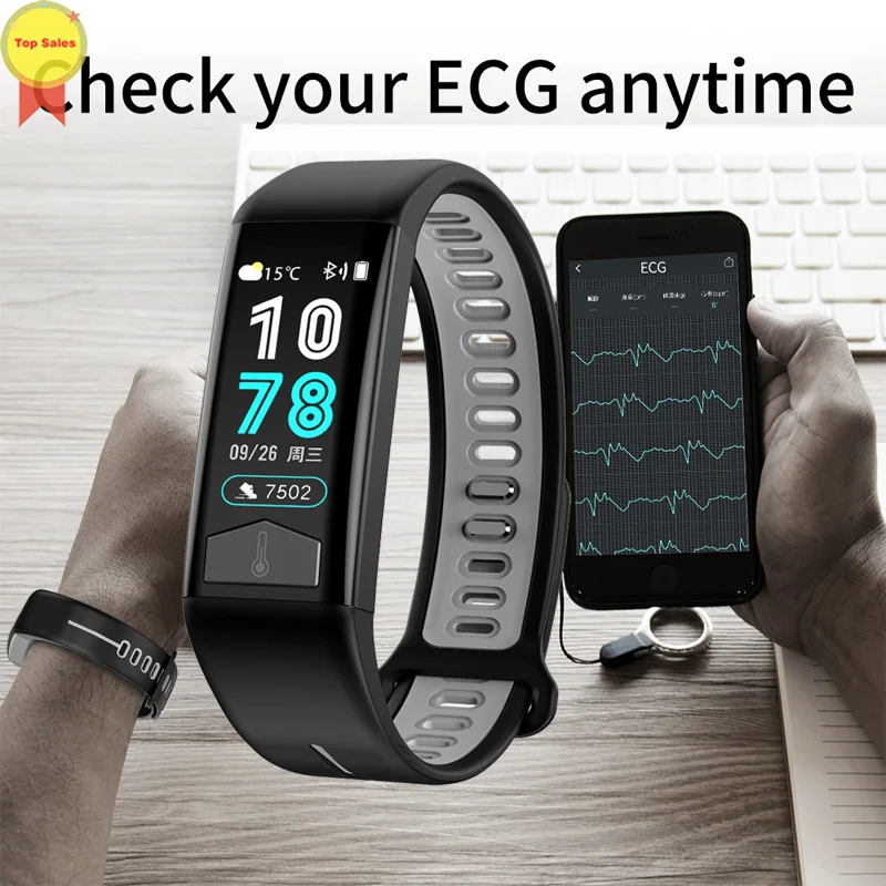 Смарт браслет first ECG с монитором температуры тела пульсометром
